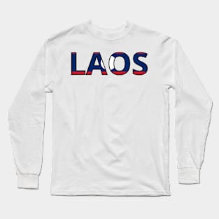 Drapeau Laos Long Sleeve T-Shirt